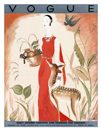 Vogue Cover - August 1930 by Eduardo Garcia Benito Pricing Limited Edition Print image