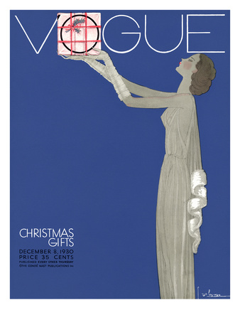Vogue Cover - December 1930 by Georges Lepape Pricing Limited Edition Print image