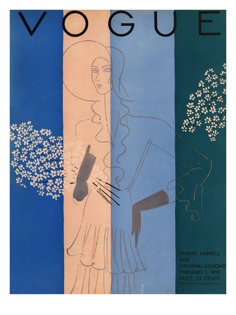 Vogue Cover - February 1931 by Eduardo Garcia Benito Pricing Limited Edition Print image