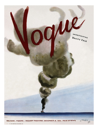 Vogue Cover - December 1936 by Jean Pagès Pricing Limited Edition Print image