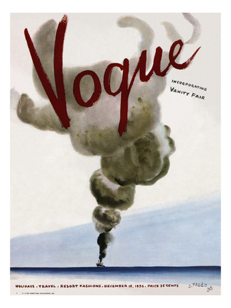 Vogue Cover - December 1936 by Jean Pages Pricing Limited Edition Print image