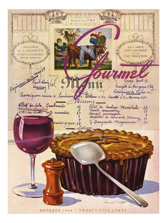 Gourmet Cover - October 1944 by Henry Stahlhut Pricing Limited Edition Print image
