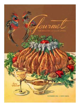 Gourmet Cover - November 1954 by Henry Stahlhut Pricing Limited Edition Print image