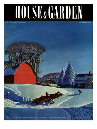 House & Garden Cover - December 1937 by Dale Nichols Pricing Limited Edition Print image