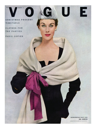 Vogue Cover - November 1952 by Frances Mclaughlin-Gill Pricing Limited Edition Print image