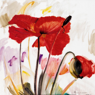 Crimson Poppy Ii by Marysia Pricing Limited Edition Print image