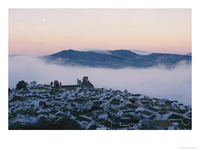 Morning Fog Shrouds Spains Baena Valley Below The Village Of Zuheros by Ira Block Pricing Limited Edition Print image