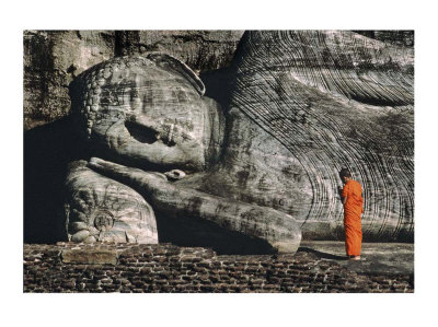Buddhist Monk And Reclining Buddha by Steve Mccurry Pricing Limited Edition Print image