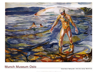 Bathing Man, 1918 by Edvard Munch Pricing Limited Edition Print image