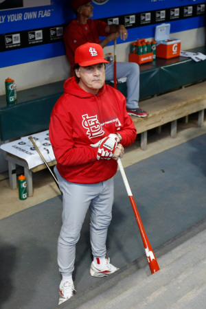 St Louis Cardinals V Milwaukee Brewers - Game Six, Milwaukee, Wi - October 16: Tony Larussa by Scott Boehm Pricing Limited Edition Print image