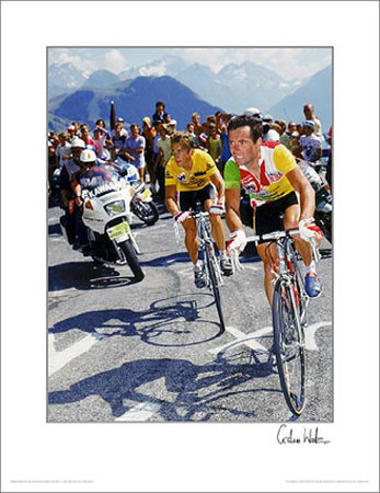 Lemond And Hinault At Alpe D'huez by Graham Watson Pricing Limited Edition Print image