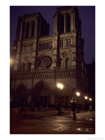 Notre Dame Cathedral On A Winter Evening, Paris, France by Taylor S. Kennedy Pricing Limited Edition Print image