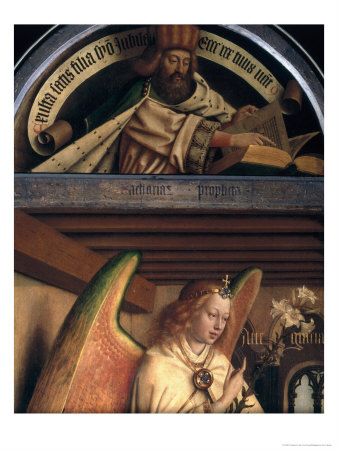 The Ghent Altarpiece: The Prophet Zacharias And The Angel Gabriel by Hubert & Jan Van Eyck Pricing Limited Edition Print image