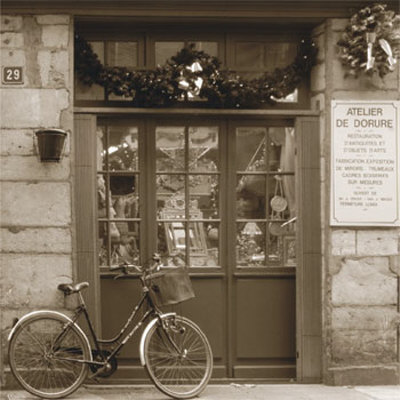 Bicycle Near Atelier De Dorure by Francisco Fernandez Pricing Limited Edition Print image