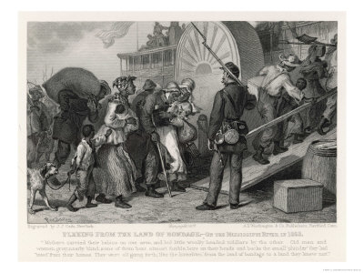 Fugitive Slaves From The South Are Led On Board A Mississippi Steamboat by F.O.C. Darley Pricing Limited Edition Print image