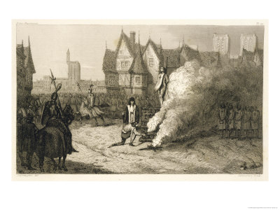 Jacques De Molay Last Grand- Master Of The Order Is Burned Alive by Seigneurgens Pricing Limited Edition Print image