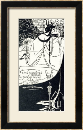 Jai Baise Ta Bouche, Jokanaan, Illustration From Salome By Oscar Wilde, Pub. 1894 by Aubrey Beardsley Pricing Limited Edition Print image