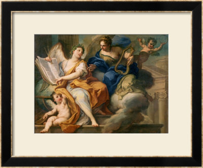 Urania And Erato by Sebastiano Conca Pricing Limited Edition Print image