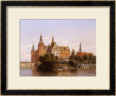 Frederiksborg Castle, Denmark, 1848 by Ferdinand Richardt Pricing Limited Edition Print image