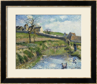 The Farm At Osny, 1883 by Camille Pissarro Pricing Limited Edition Print image
