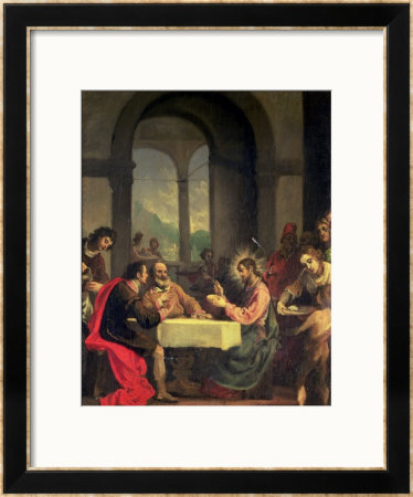 Supper At Emmaus by Alessandro Allori Pricing Limited Edition Print image