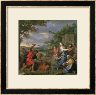 Moses Defending The Daughters Of Jethro by Charles Le Brun Pricing Limited Edition Print image