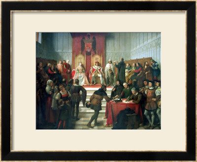 Catholic Rulers Administering Justice, 1860 by Victor Manzano Y Mejorada Pricing Limited Edition Print image