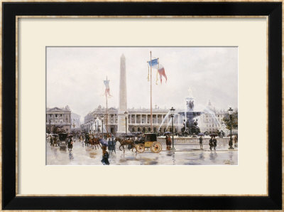 A View Of The Place De La Concorde, Paris by Ulpiano Checa Y Sanz Pricing Limited Edition Print image