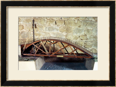 Model Of A Swing Bridge Made From One Of Leonardo's Drawings by Leonardo Da Vinci Pricing Limited Edition Print image