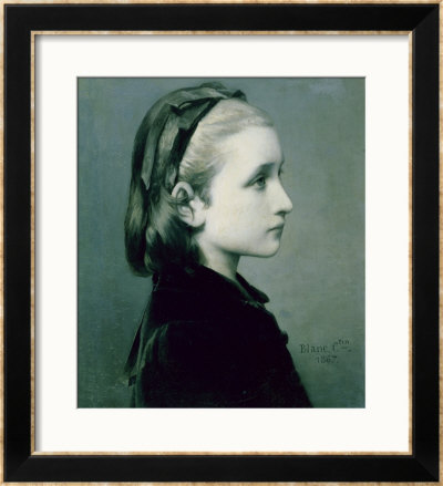 Head Of A Girl, 1867 by Celestin Blanc Pricing Limited Edition Print image