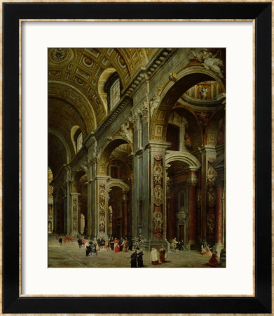 Cardinal Melchior De Polignac (1661-1742) Visiting St. Peter's In Rome by Giovanni Paolo Pannini Pricing Limited Edition Print image