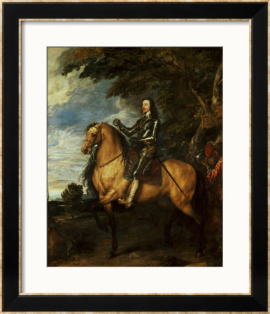 Equestrian Portrait Of Charles I (1600-49) Circa 1637-38 by Sir Anthony Van Dyck Pricing Limited Edition Print image