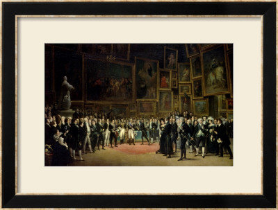 Charles X Presenting Awards To The Artists At The End Of The Exhibition Of 1824 by Francois Joseph Heim Pricing Limited Edition Print image