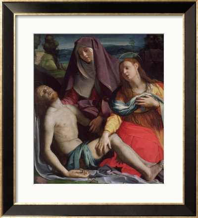The Dead Christ With The Virgin And St. Mary Magdalene, Circa 1530 by Agnolo Bronzino Pricing Limited Edition Print image