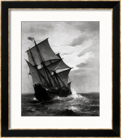 The Mayflower, Engraved And Pub. By John A. Lowell, Boston, 1905 by Marshall Johnson Pricing Limited Edition Print image