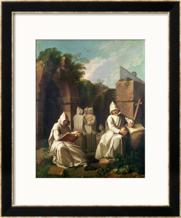 Carthusian Monks In Meditation by Etienne Jeaurat Pricing Limited Edition Print image