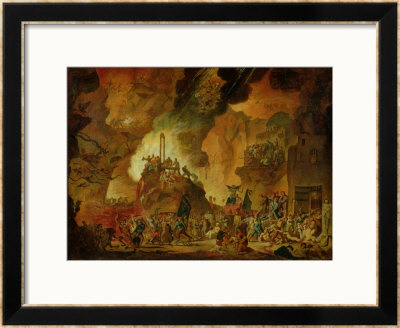 The Triumph Of The Guillotine In Hell by Nicolas Antoine Taunay Pricing Limited Edition Print image