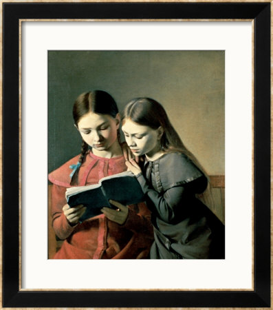 The Artist's Two Youngest Sisters, 1826 by Constantin Hansen Pricing Limited Edition Print image