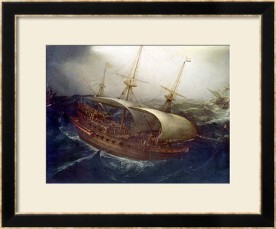 Dutch Battleship In A Storm by Hendrick Cornelisz. Vroom Pricing Limited Edition Print image