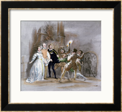 Scene From The Huguenots By Giacomo Meyerbeer by Achille Deveria Pricing Limited Edition Print image