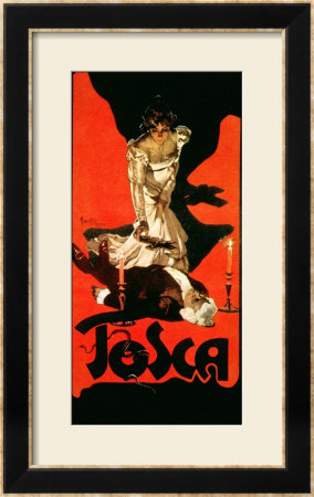Poster Advertising A Performance Of Tosca, 1899 by Adolfo Hohenstein Pricing Limited Edition Print image