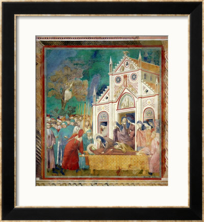 St. Clare Embraces The Body Of St. Francis At The Convent Of San Damiano, 1297-99 by Giotto Di Bondone Pricing Limited Edition Print image