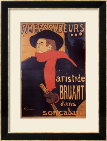 Ambassadeurs: Aristide Bruant, 1892 by Henri De Toulouse-Lautrec Pricing Limited Edition Print image