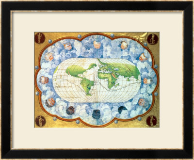 Map Tracing Magellan's World Voyage, Once Owned By Charles V, 1545 by Battista Agnese Pricing Limited Edition Print image