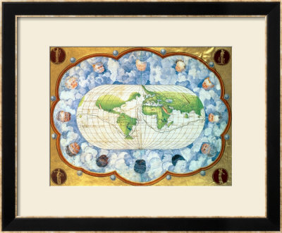 Map Tracing Magellan's World Voyage, Once Owned By Charles V, 1545 by Battista Agnese Pricing Limited Edition Print image