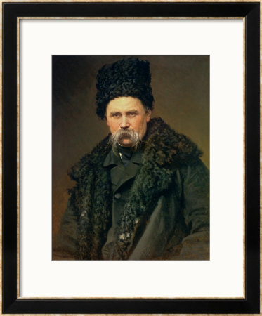 Portrait Of The Ukranian Author Taras Grigorievich Shevchenko (1814-61), 1871 by Ivan Nikolaevich Kramskoy Pricing Limited Edition Print image