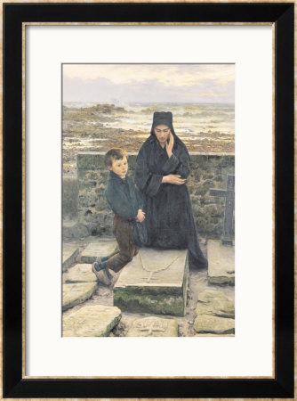 The Widow Of The Ile De Sein, 1880 by Emile Renouf Pricing Limited Edition Print image