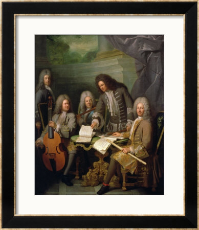 La Barre And Other Musicians, Circa 1710 by Robert Tournieres Pricing Limited Edition Print image