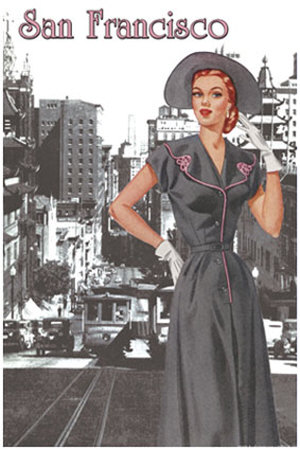 San Francisco Walking Dress Ii by Sara Pierce Pricing Limited Edition Print image