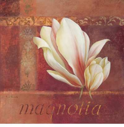 Magnolia Blooms I by Fabrice De Villeneuve Pricing Limited Edition Print image